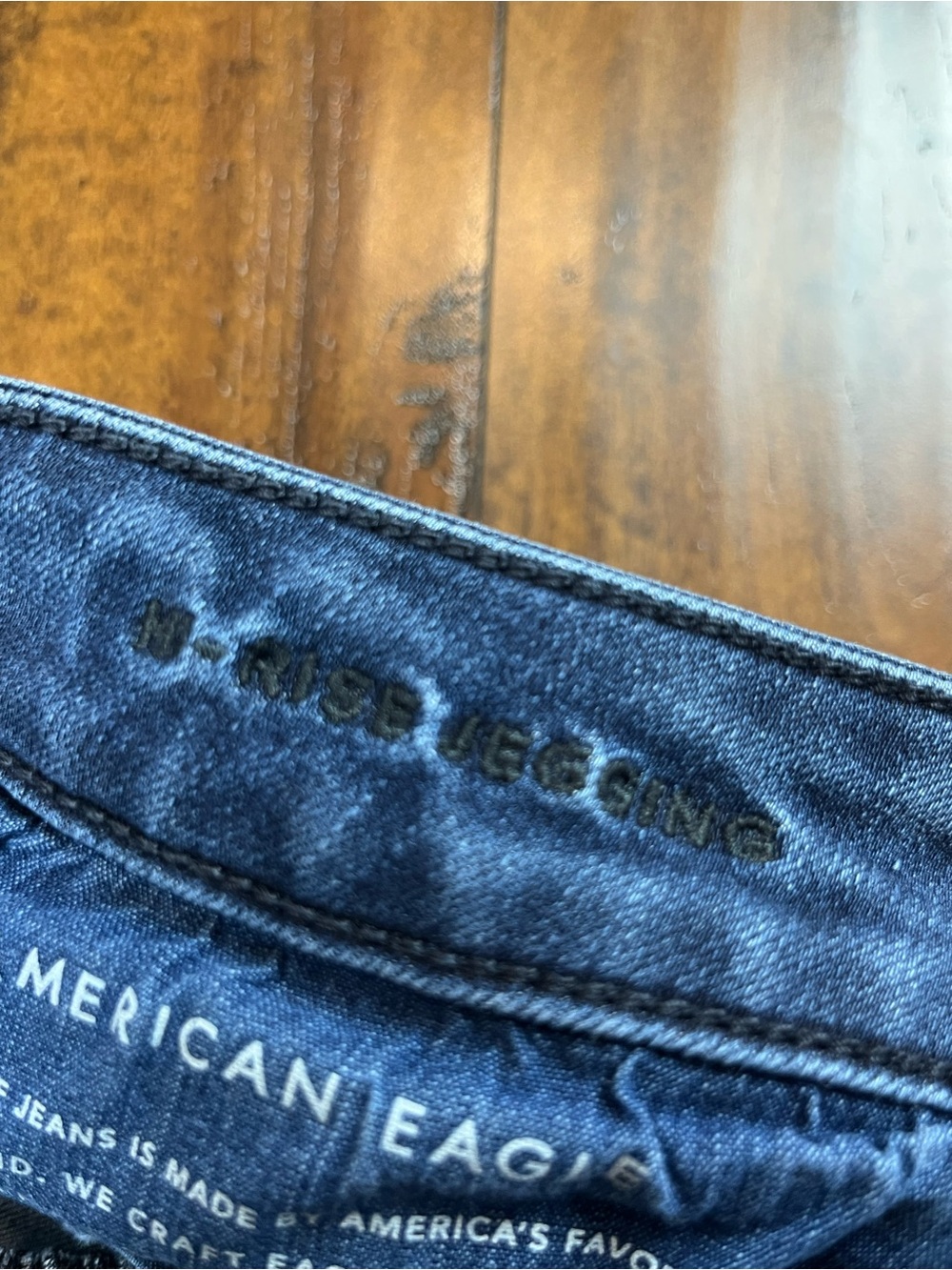 American Eagle Super Stretch Hi-Rise Jegging Blue Denim Women's Size 6 X-Long. - Picture 5 of 14